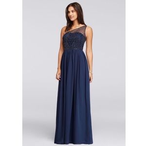 Navy blue formal gown